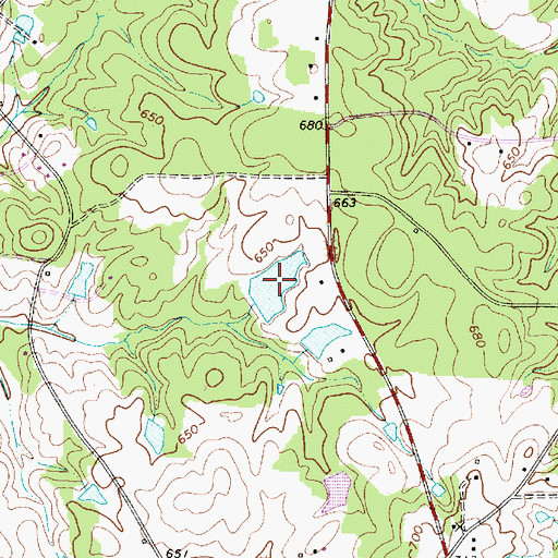 Topographic Map of Rowells Pond, SC