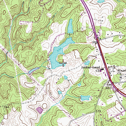 Topographic Map of Bowers Pond, SC
