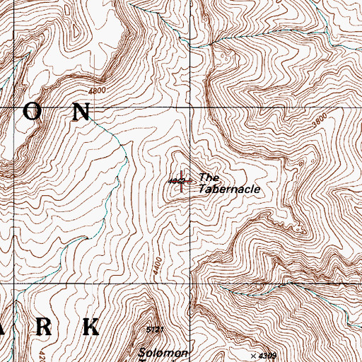 Topographic Map of The Tabernacle, AZ
