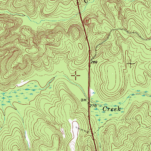 Topographic Map of Cedar Creek Dam, SC
