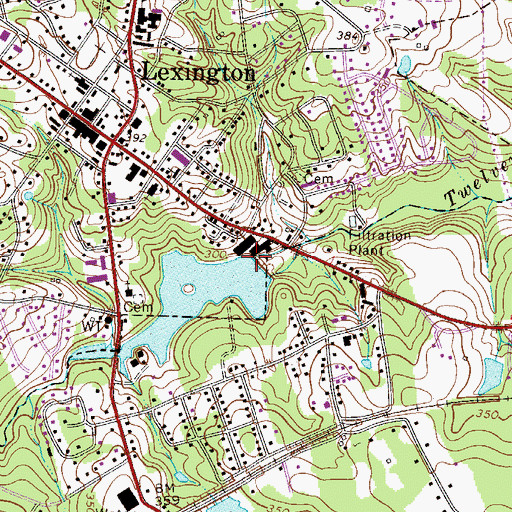 Topographic Map of Lexington Mill Pond Dam, SC