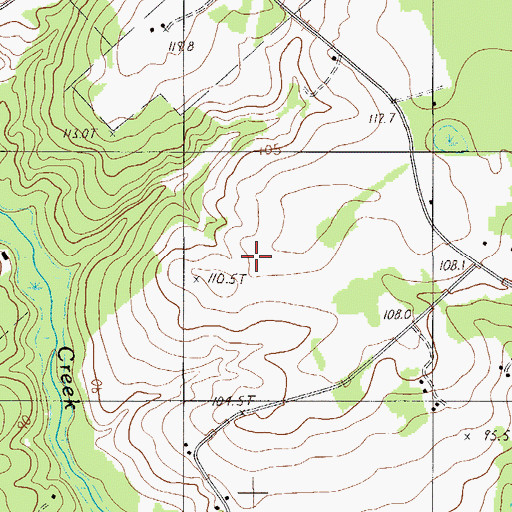 Topographic Map of South Carolina Noname 32005 D-1710 Dam, SC