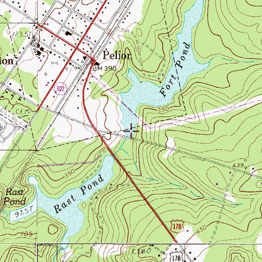 Topographic Map of South Carolina Noname 32007 D-0972 Dam, SC