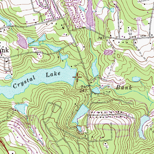 Topographic Map of South Carolina Noname 32009 D-0961 Dam, SC