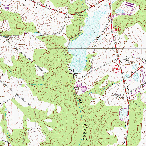 Topographic Map of South Carolina Noname 32011 D-0932 Dam, SC