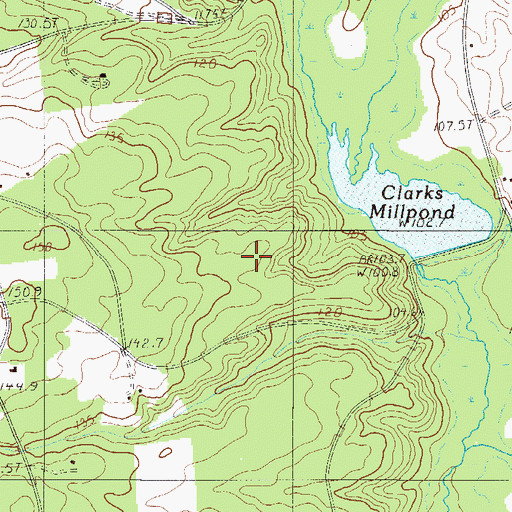 Topographic Map of Clarks Millpond, SC