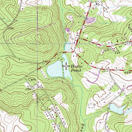 Topographic Map of South Carolina Noname 32016 D-0988 Dam, SC