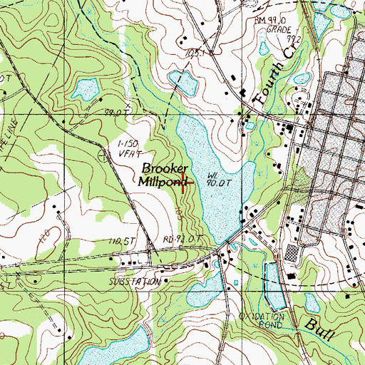Topographic Map of South Carolina Noname 32020 D-0982 Dam, SC