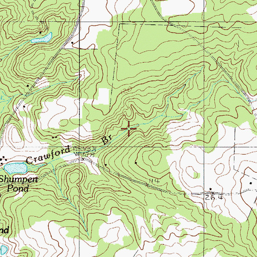 Topographic Map of South Carolina Noname 32022 D-0980 Dam, SC