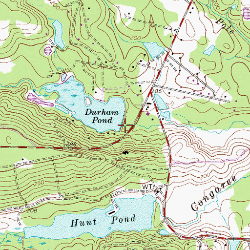 Topographic Map of South Carolina Noname 32028 D-0965 Dam, SC