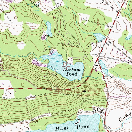 Topographic Map of Lake Durham, SC