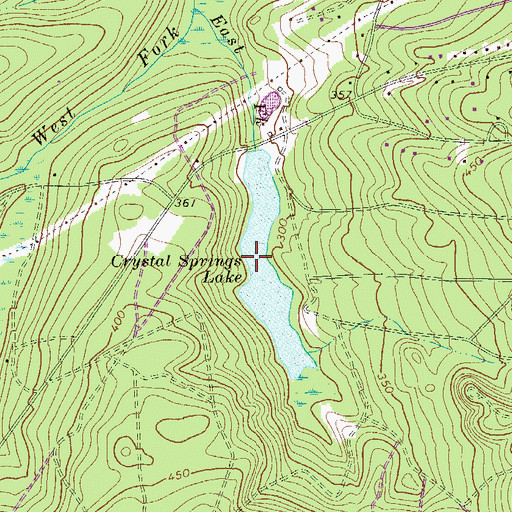 Topographic Map of South Carolina Noname 32033 D-0971 Dam, SC
