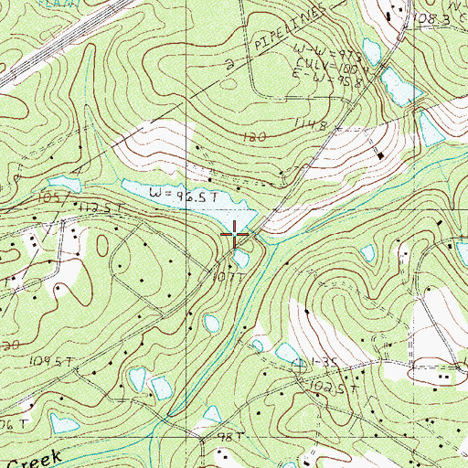 Topographic Map of South Carolina Noname 32036 D-0953 Dam, SC