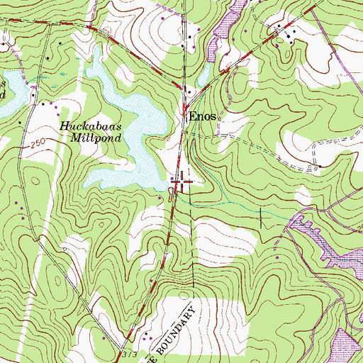 Topographic Map of South Carolina Noname 32037 D-0995 Dam, SC