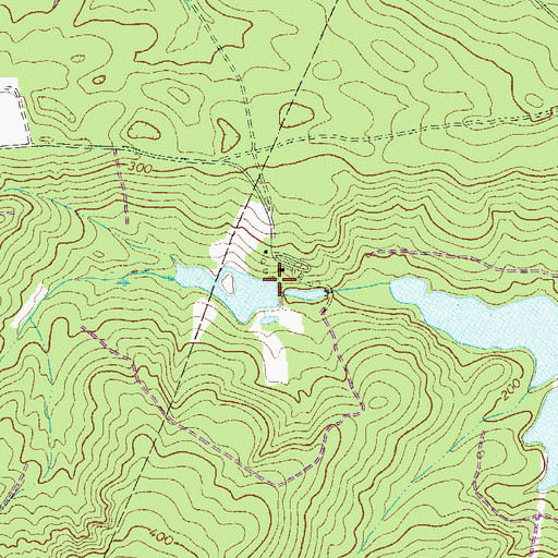 Topographic Map of South Carolina Noname 32039 D-0992 Dam, SC