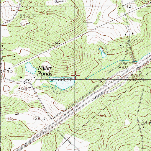Topographic Map of South Carolina Noname 32049 D-0946 Dam, SC
