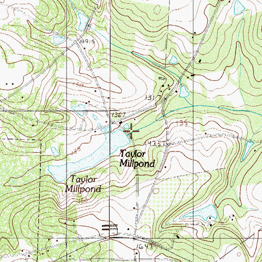 Topographic Map of South Carolina Noname 32053 D-0939 Dam, SC