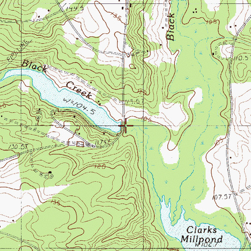Topographic Map of South Carolina Noname 32055 D-1000 Dam, SC