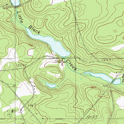 Topographic Map of South Carolina Noname 32056 D-0943 Dam, SC