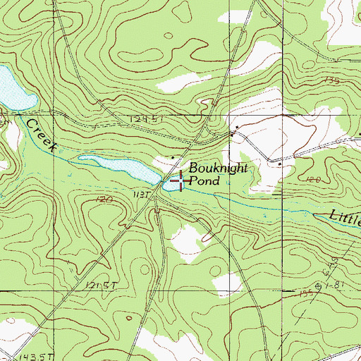Topographic Map of South Carolina Noname 32057 D-0942 Dam, SC