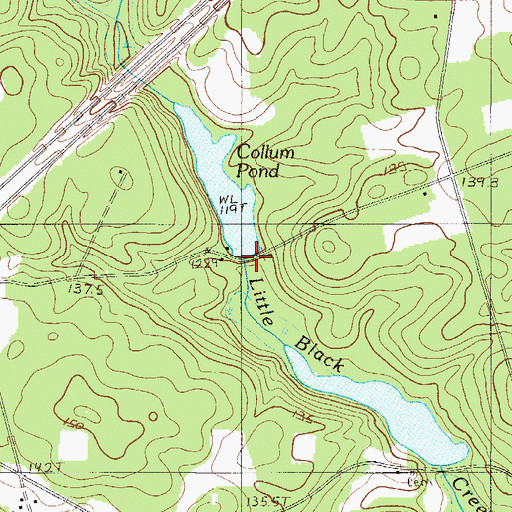 Topographic Map of South Carolina Noname 32058 D-0941 Dam, SC