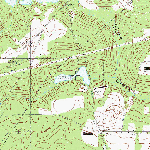 Topographic Map of Oswalds Pond, SC