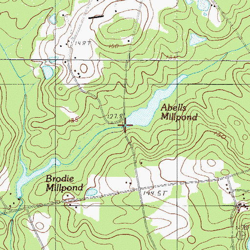 Topographic Map of South Carolina Noname 32061 D-0936 Dam, SC