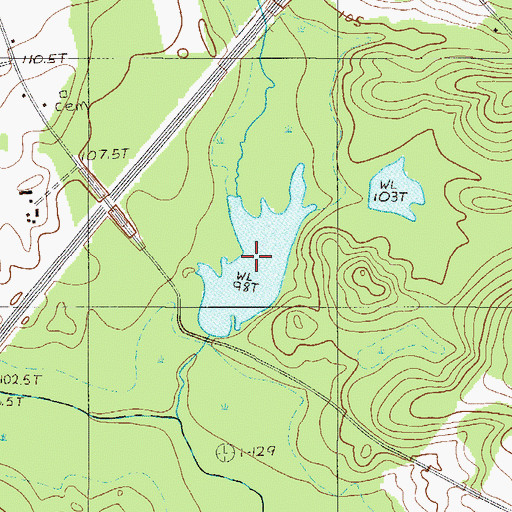 Topographic Map of Ridgells Pond, SC