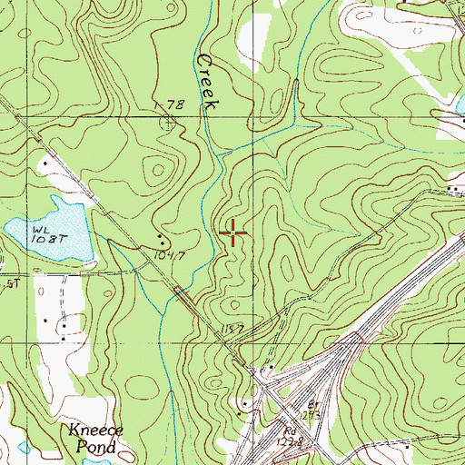 Topographic Map of Kirklands Pond, SC