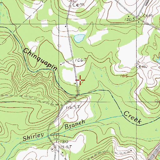 Topographic Map of Old Rowe Pond, SC