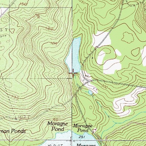 Topographic Map of South Carolina Noname 32076 D-0963 Dam, SC