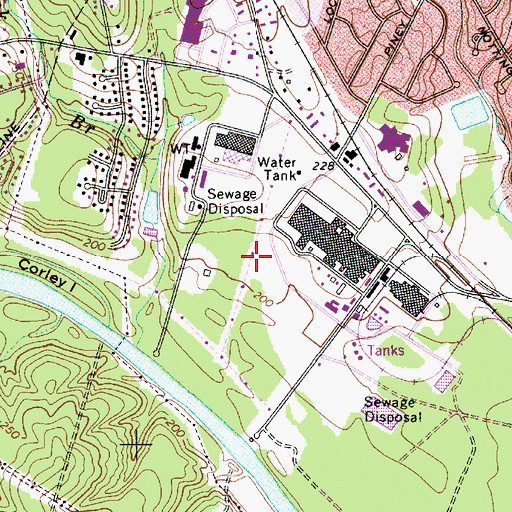 Topographic Map of Corley Millpond, SC