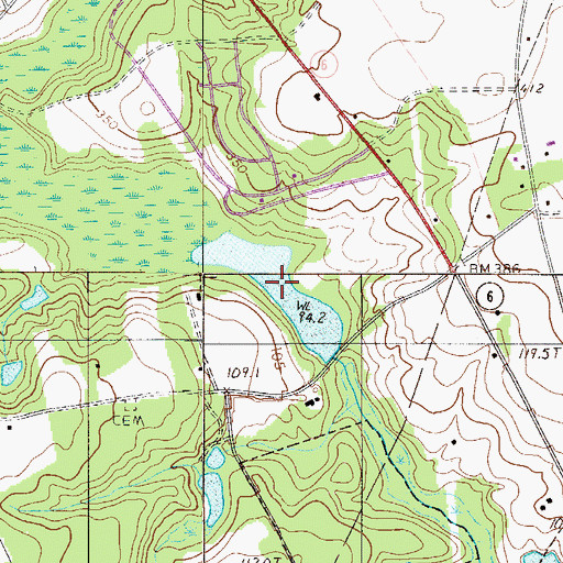 Topographic Map of Sharpes Pond, SC