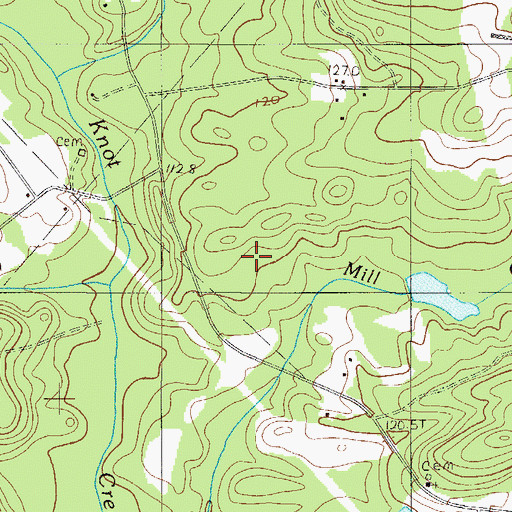 Topographic Map of South Carolina Noname 32092 D-0999 Dam, SC