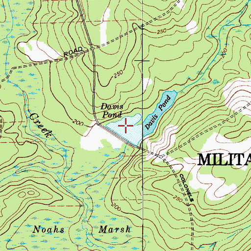 Topographic Map of Upper Davis Pond Dam D-1677, SC