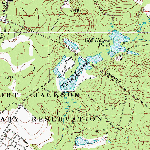 Topographic Map of Lower Twin Lake, SC