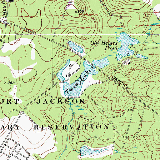 Topographic Map of Lower Twin Lake, SC