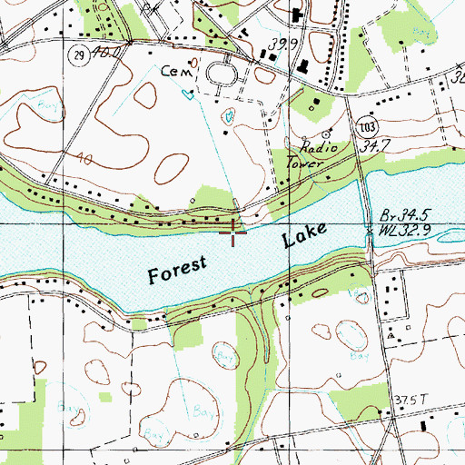 Topographic Map of Forest Lake, SC