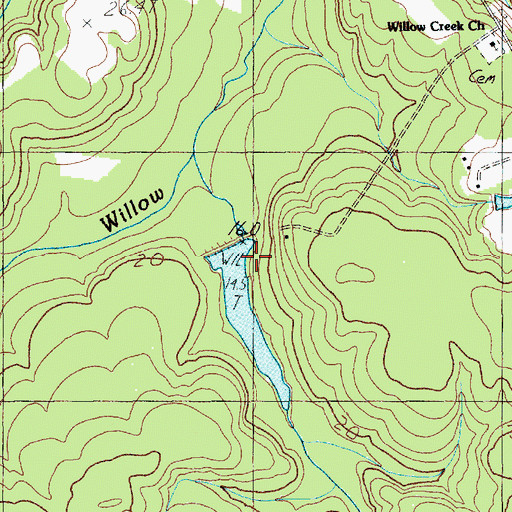 Topographic Map of South Carolina Noname 21009 D-3563 Dam, SC