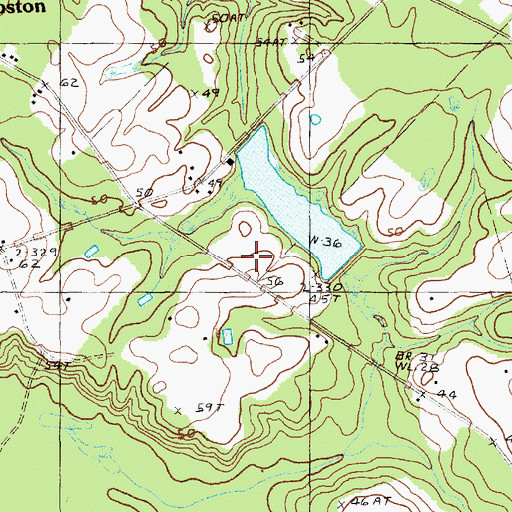 Topographic Map of South Carolina Noname 21011 D-3565 Dam, SC