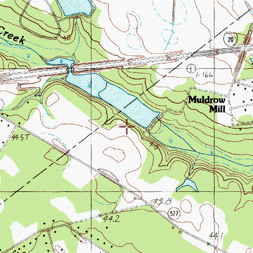 Topographic Map of South Carolina Noname 21037 D-3572 Dam, SC