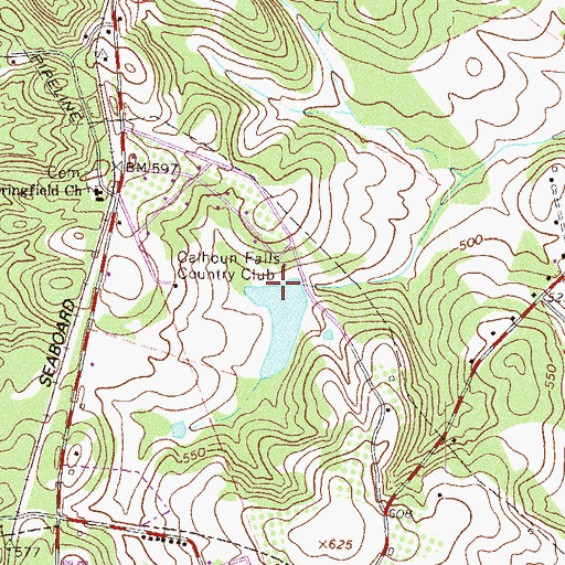 Topographic Map of South Carolina Noname 01005 D-3034 Dam, SC