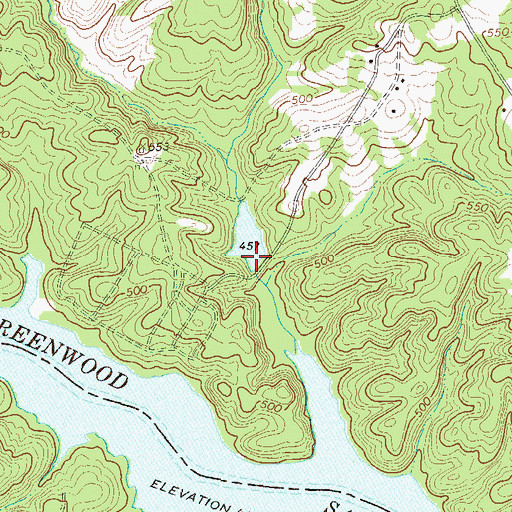 Topographic Map of South Carolina Noname 30004 D-2971 Dam, SC