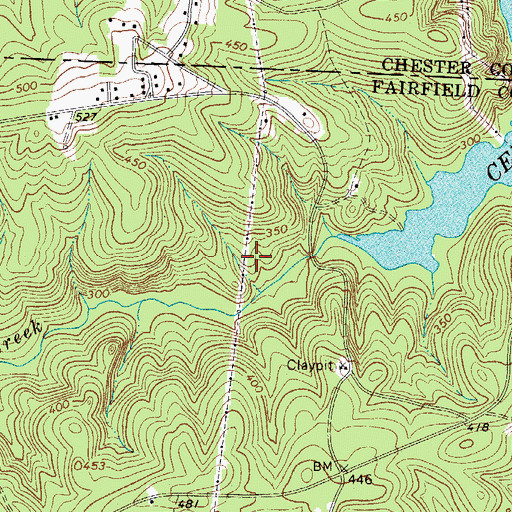 Topographic Map of South Carolina Noname 30005 D-2985 Dam, SC