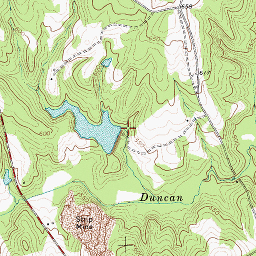 Topographic Map of South Carolina Noname 30010 D-2983 Dam, SC