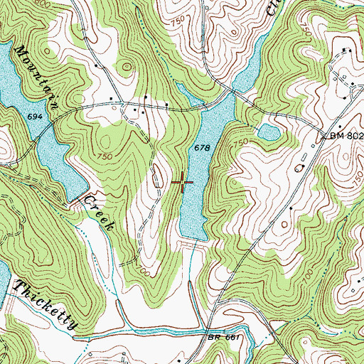 Topographic Map of South Carolina Noname 11004 D-3407 Dam, SC