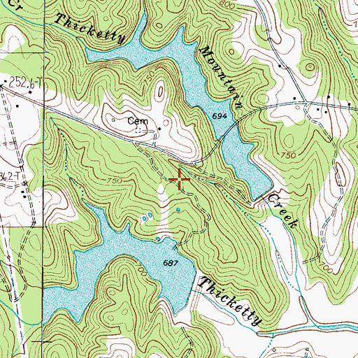 Topographic Map of South Carolina Noname 11005 D-3405 Dam, SC