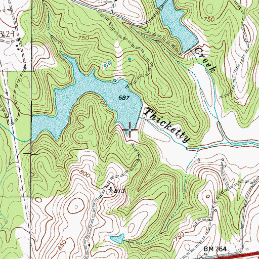 Topographic Map of South Carolina Noname 11006 D-3406 Dam, SC