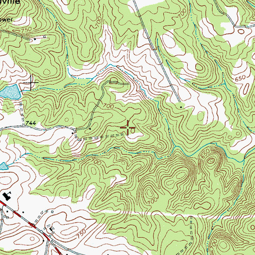 Topographic Map of South Carolina Noname 16028 D-3725 Dam, SC