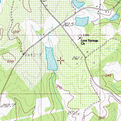 Topographic Map of South Carolina Noname 11012 D-3403 Dam, SC